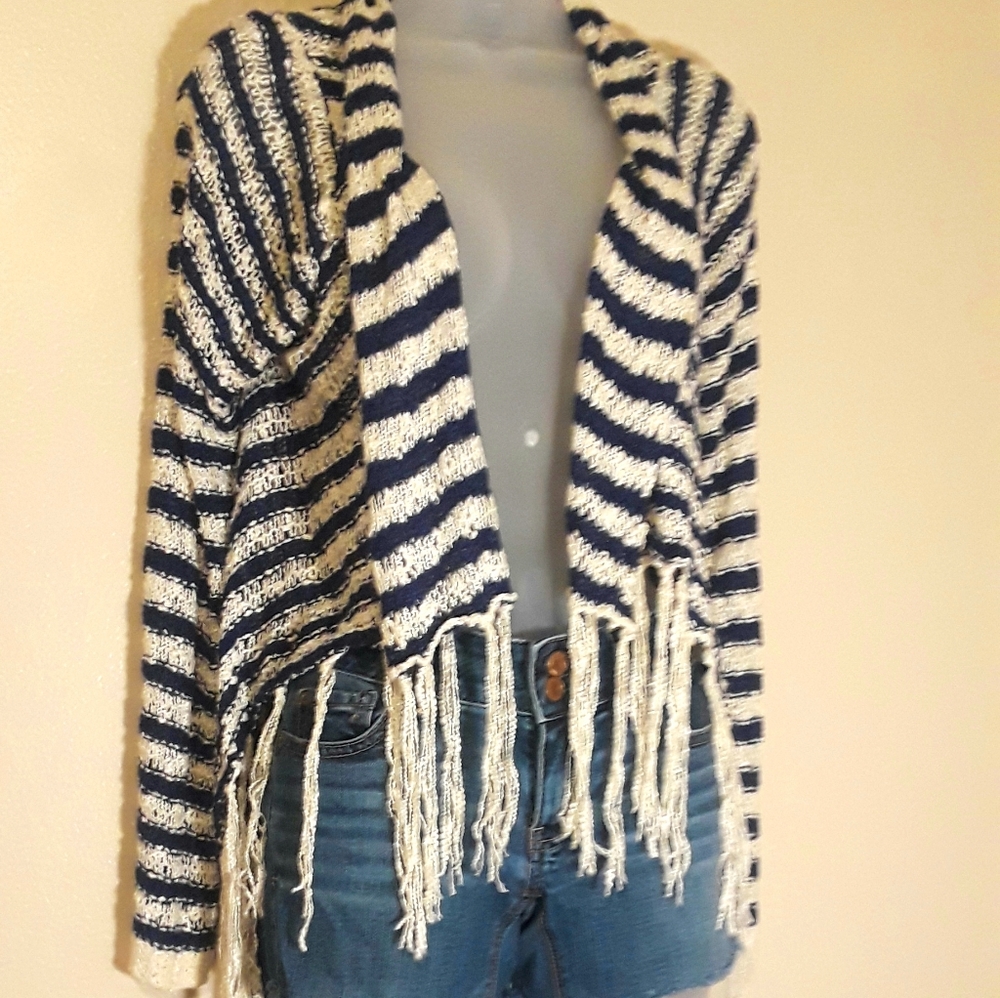 Hippie fringe duster cardigan